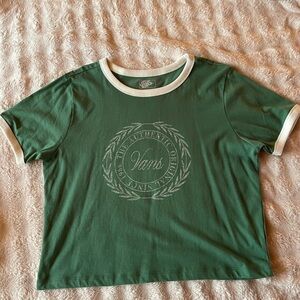 Vans Forest Green Tee with White Accents